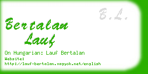 bertalan lauf business card